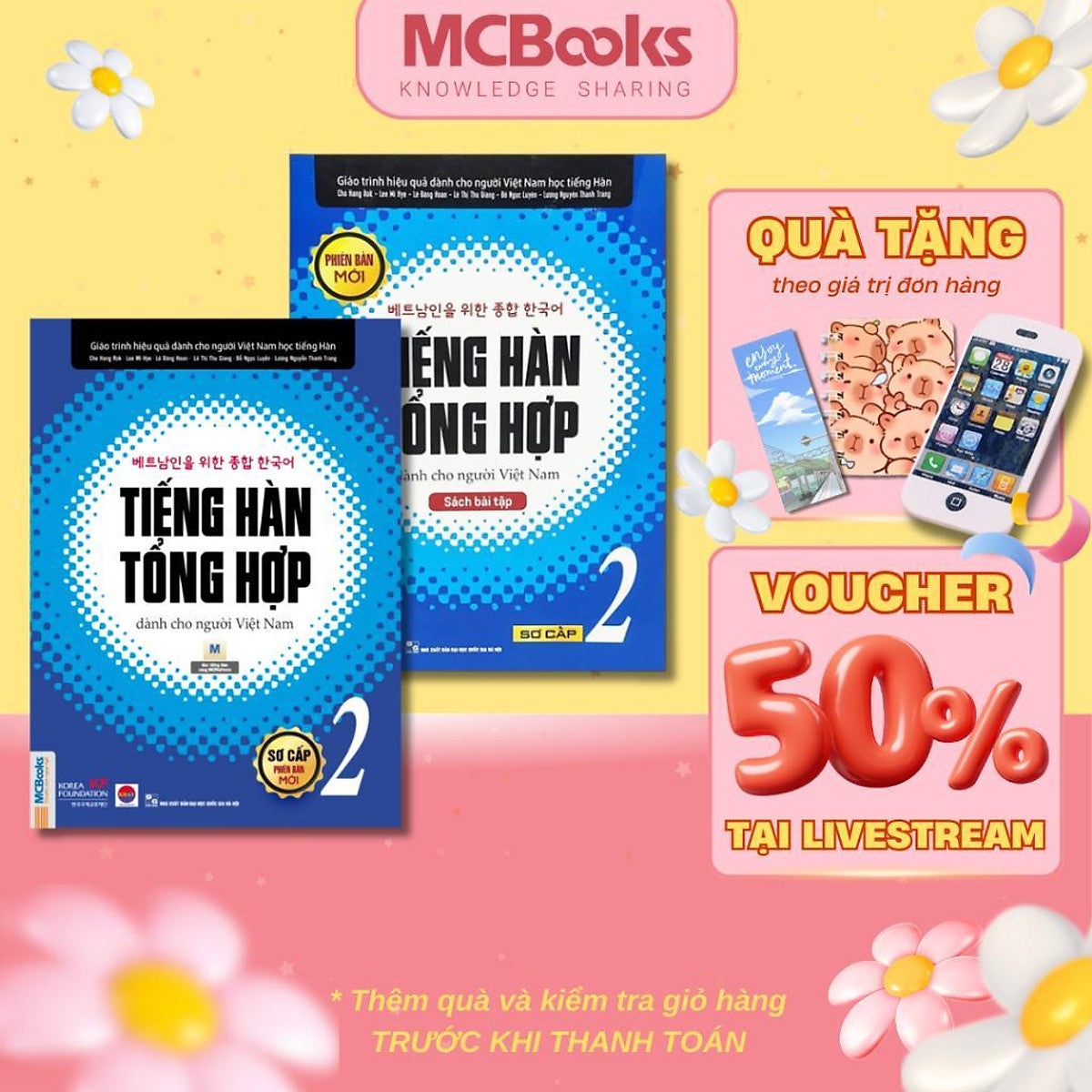 Sách - Tiếng Hàn Tổng Hợp Dành Cho Người Việt Nam - Sơ Cấp 2 - Sách Bài Học + Bài Tập - Bản Đen Trắng - Mcbooks