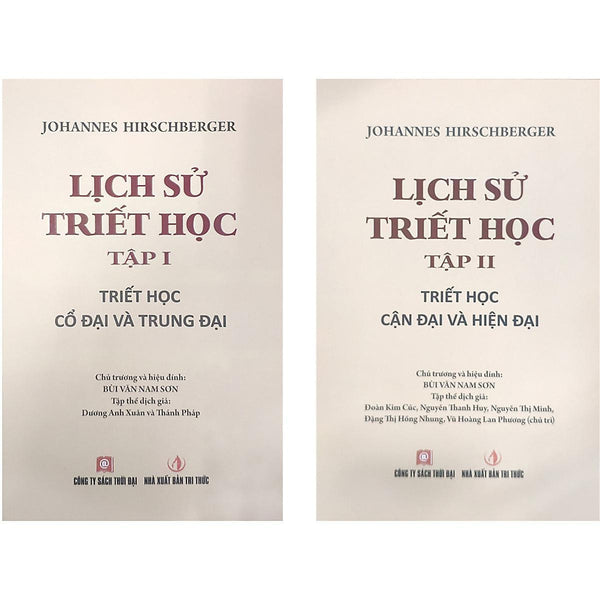 Sách - Lịch Sử Triết Học - Tập 1: Triết Học Cổ Đại Và Trung Đại + Tập 2: Triết Học Cận Đại Và Hiện Đại - Thời Đại