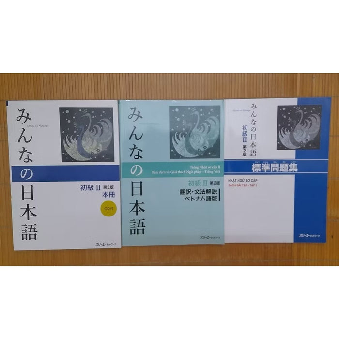 ￼Sách - Minna No Nihongo Sơ Cấp 2- Bản Mới In Màu (Sgk + Bản Dịch+ Bài Tập)