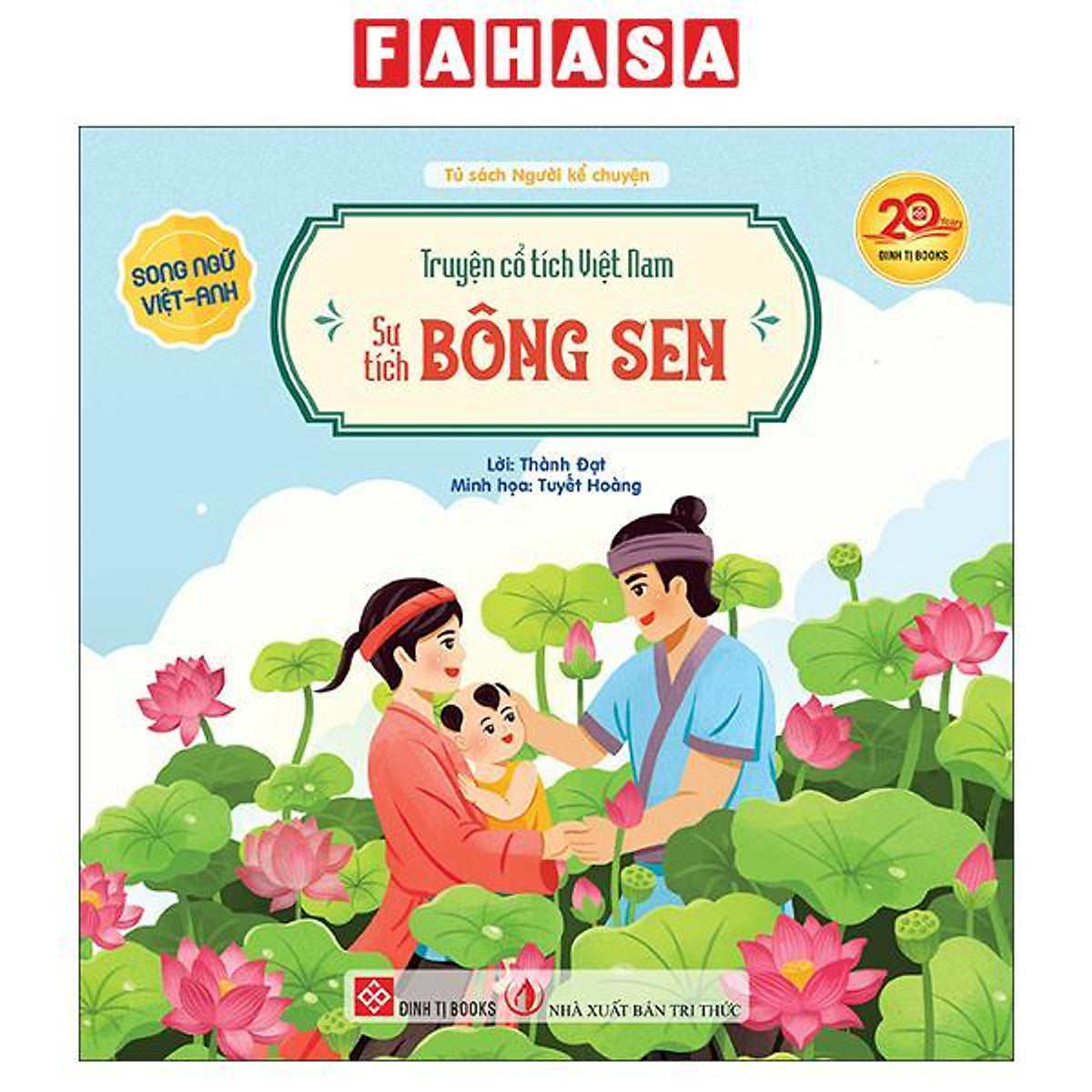 Sách - Truyện Cổ Tích Việt Nam - Sự Tích Bông Sen - Song Ngữ Việt-Anh
