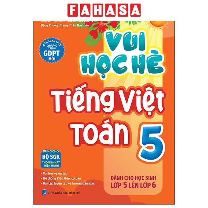 Sách - Vui Học Hè Tiếng Việt Toán 5 - Dành Cho Học Sinh Lớp 5 Lên Lớp 6