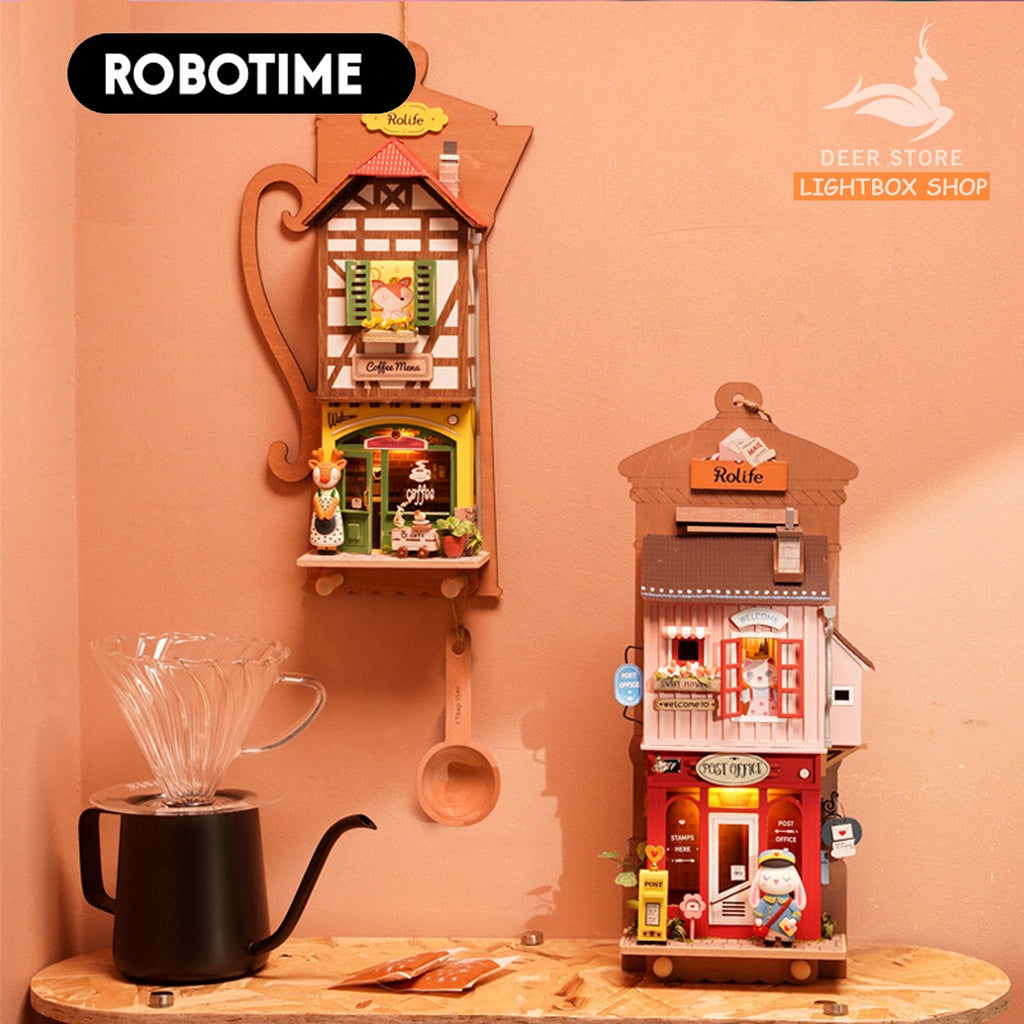 [Bản Tiếng Anh] Bộ trang trí treo tường Robotime DIY bằng gỗ | Mô hình tự lắp. Có đèn led. Quà tặng ý nghĩa | DS019