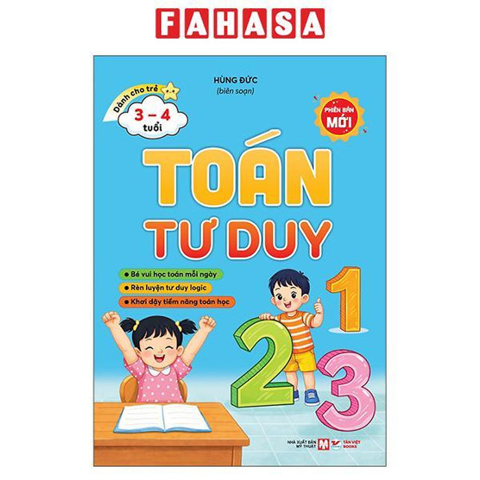 Sách - Dành Cho Trẻ Từ 3-4 Tuổi - Toán Tư Duy - Phiên Bản Mới