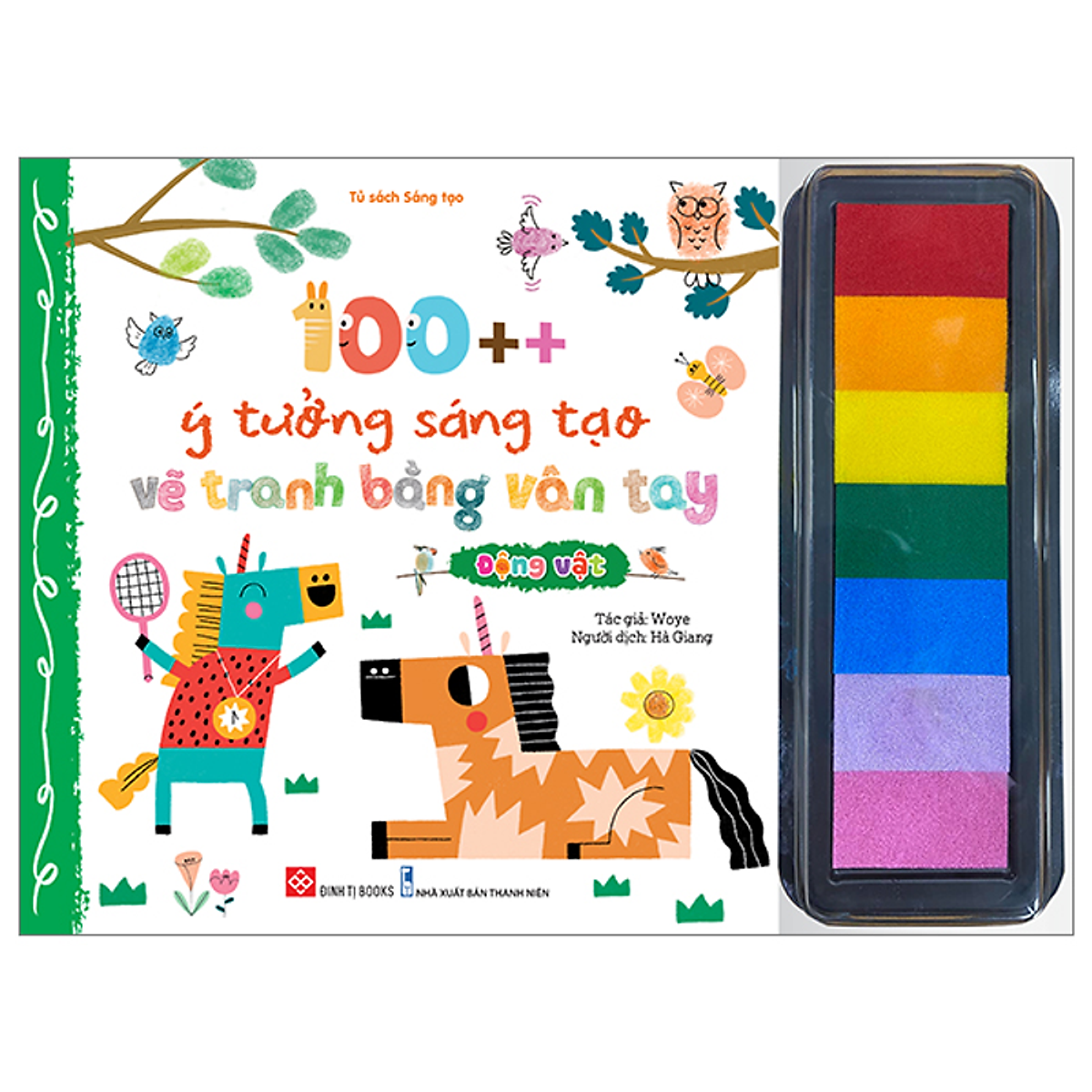 Sách 100++ Ý Tưởng Sáng Tạo Vẽ Tranh Bằng Vân Tay - Động Vật