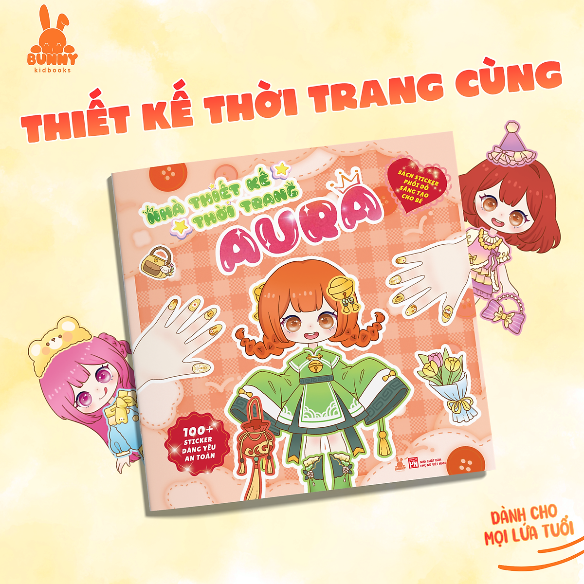 Bộ Sách Sticker Nhà Thiết Kế Thời Trang - Sách Sticker Phối Đồ Sáng Tạo Cho Bé