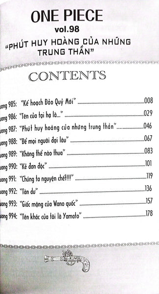 Sách - One Piece - Tập 98 - “Phút Huy Hoàng Của Những Trung Thần” - Bản Bìa Áo (Tái Bản 2025)