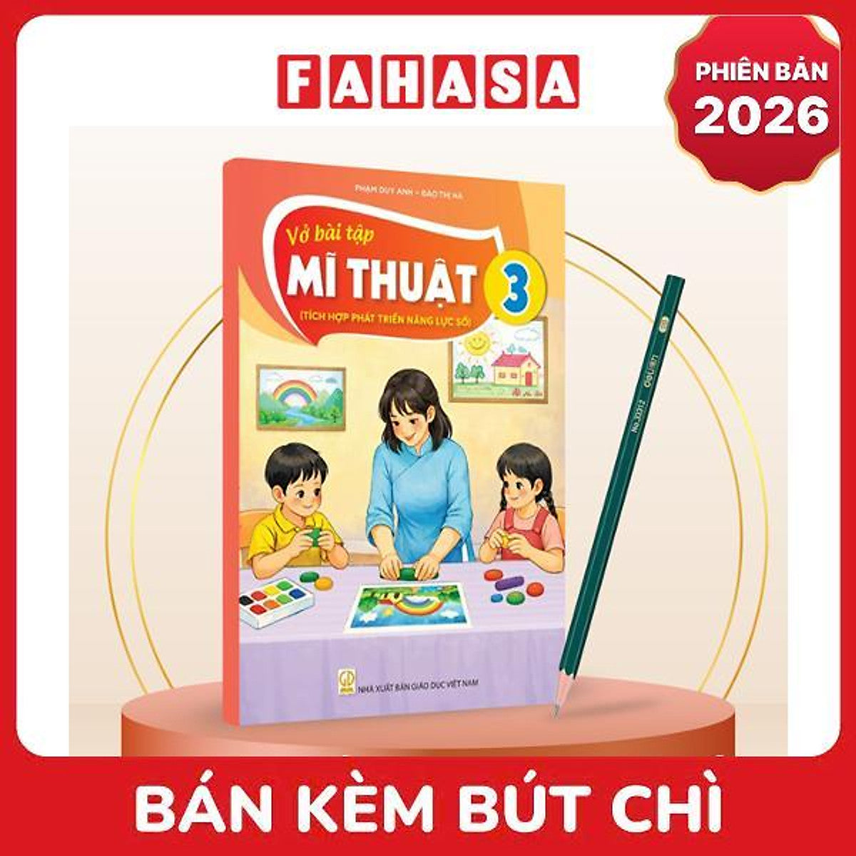 Sách Giáo Khoa Vở Bài Tập Mĩ Thuật 3 (Tích Hợp Phát Triển Năng Lực Số) (Phiên Bản 2026) - Kèm Bút Chì