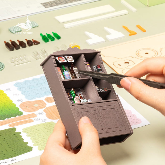 [Bản Tiếng Anh] Mô hình nhà búp bê DIY Robotime có Nội Thất | Mô hình nhà biệt thự thu nhỏ. Quà tặng ý nghĩa | DG146