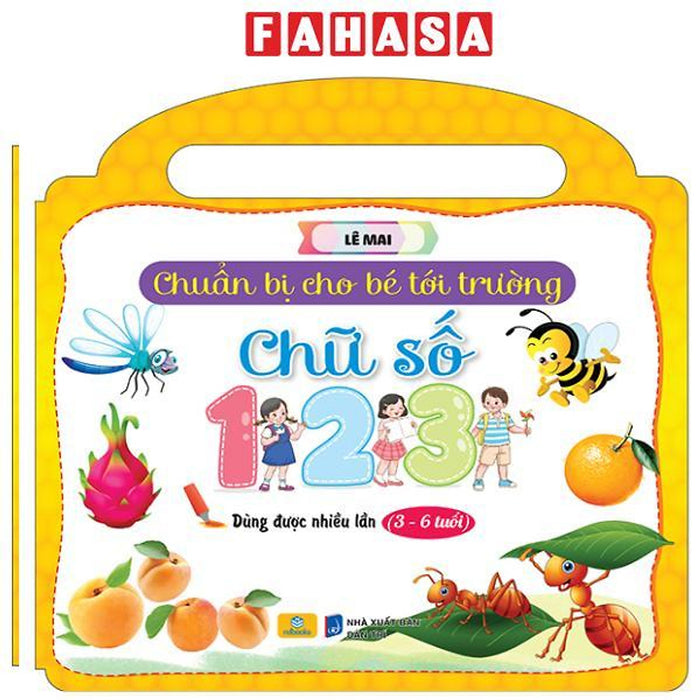 Sách - Chuẩn Bị Cho Bé Tới Trường - Chữ Số - Dùng Được Nhiều Lần