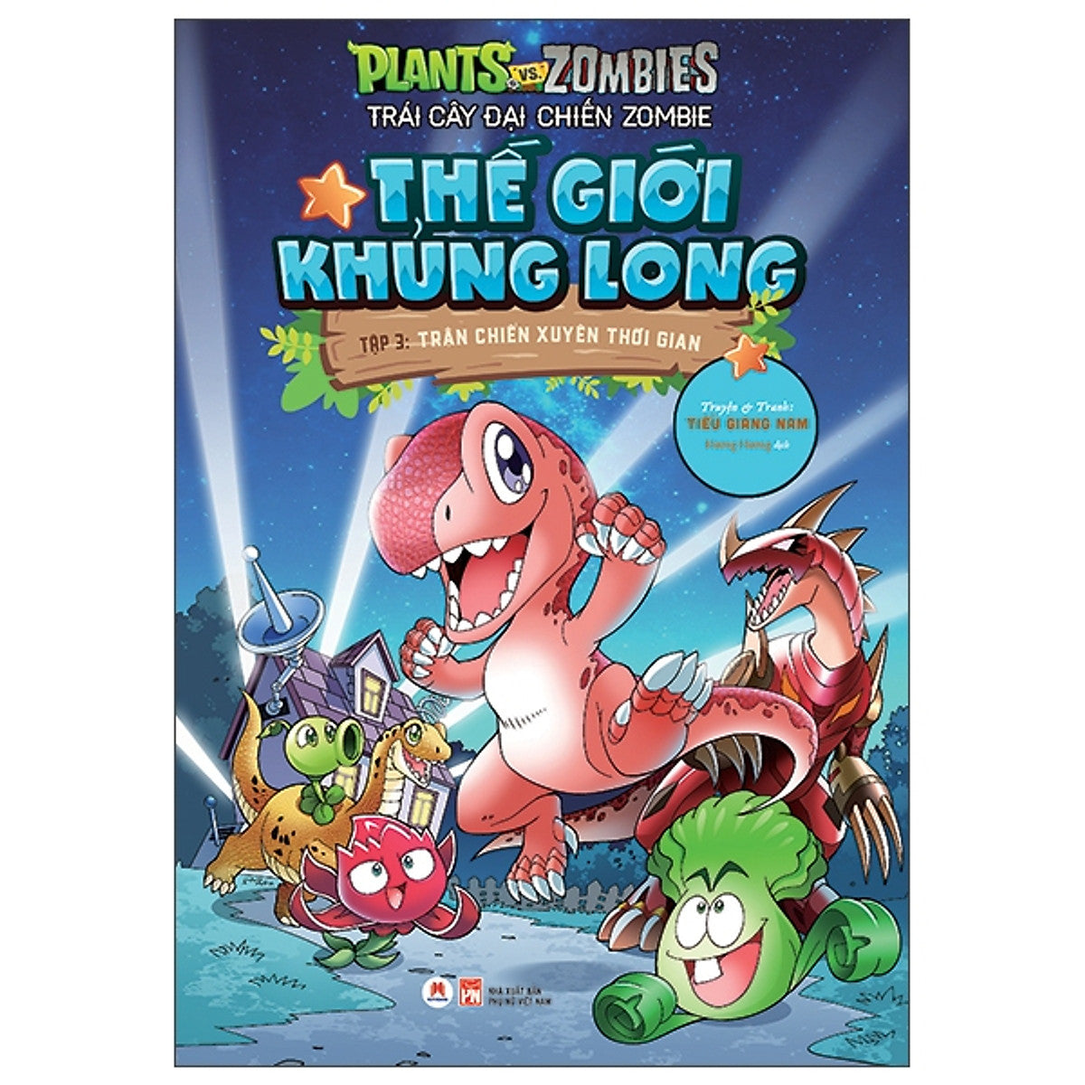 Sách Dành Cho Thiếu Nhi: Trái Cây Đại Chiến Zombie - Thế Giới Khủng Long - Tập 3: Trận Chiến Xuyên Thời Gian