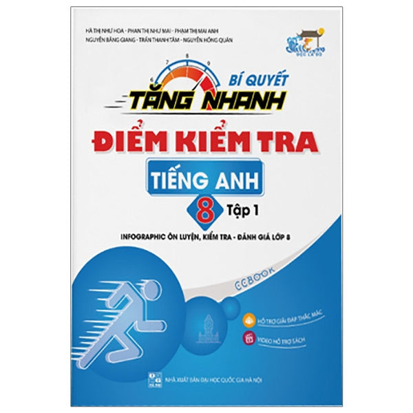 Bí Quyết Tăng Nhanh Điểm Kiểm Tra - Tiếng Anh 8 - Tập 1 - Nhiều Tác Giả - Nxb Đại Học Quốc Gia Hà Nội -  Winbooks