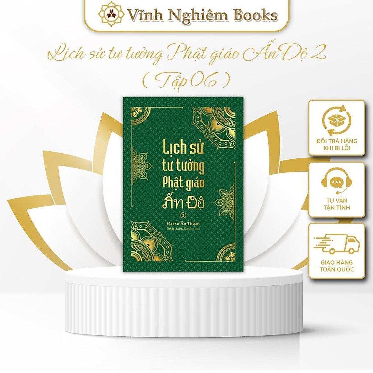 Sách - Lịch Sử Phật Giáo Ấn Độ 2 - Tổng Tập Lịch Sử Phật Giáo Ấn Độ - Tập 6 - Vĩnh Nghiêm Books