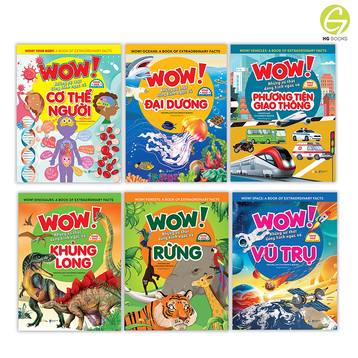 (Song Ngữ Việt – Anh) Bộ 6 Cuốn Sách Wow! Những Sự Thật Đáng Kinh Ngạc – Macmillan Children'S Books – Trang Nhung Dịch – Hà Giang – Nxb Dân Trí