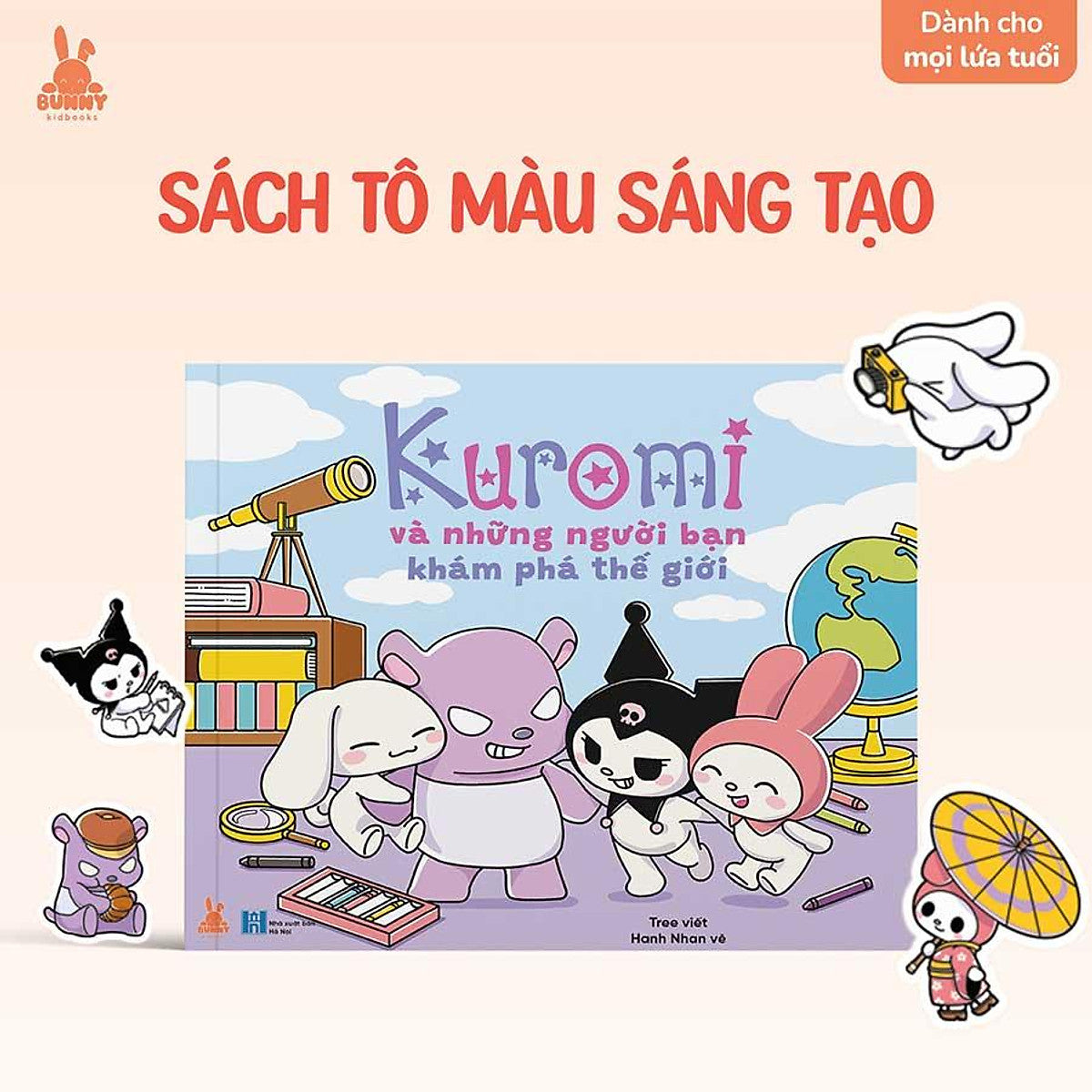 Sách Kuromi Và Những Người Bạn Khám Phá Thế Giới (Sách Tô Màu)