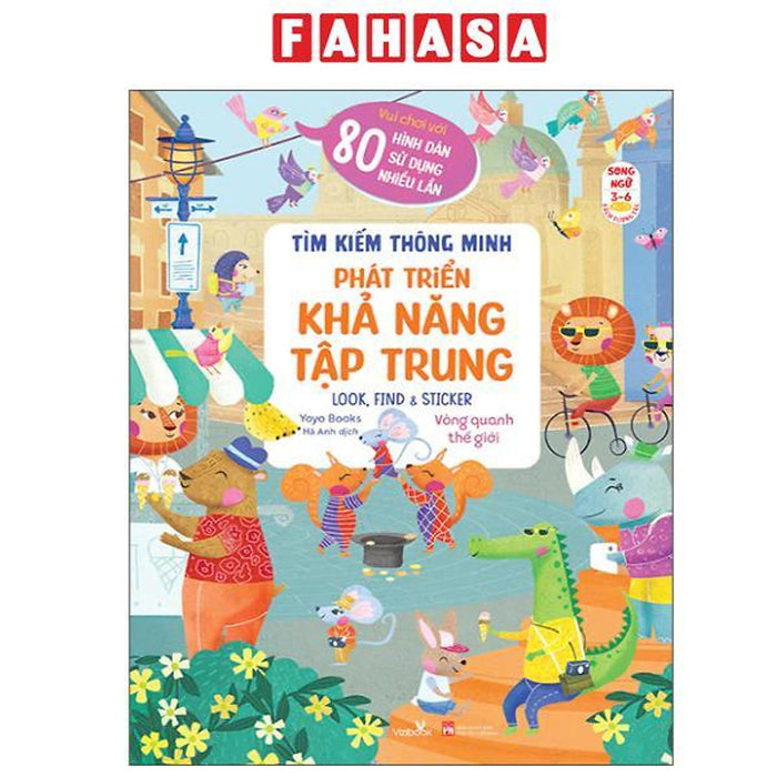 Sách - Tìm Kiếm Thông Minh - Phát Triển Khả Năng Tập Trung - Look, Find And Sticker - Vòng Quanh Thế Giới