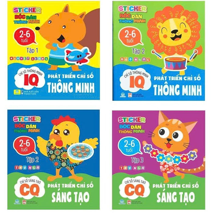 Sách - Sticker Bóc Dán Iq - Cq - Phát Triển Chỉ Số Thông Minh  (2-6 Tuổi) - Ndbooks