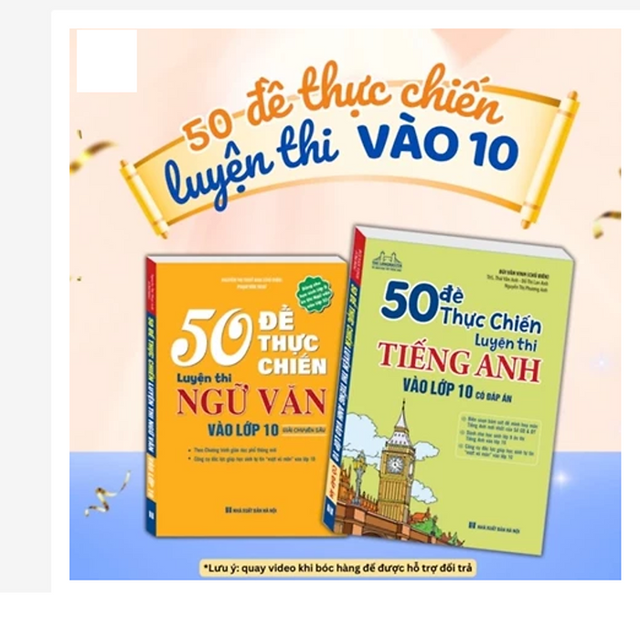Sách - 50 Đề Thực Chiến Luyện Thi Vào Lớp 10 (Có Đáp Án)