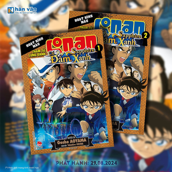 Truyện Tranh Thám Tử Lừng Danh Conan Hoạt Hình Màu: Cú Đấm Sapphire Xanh Full 2 Tập (Chang Book)