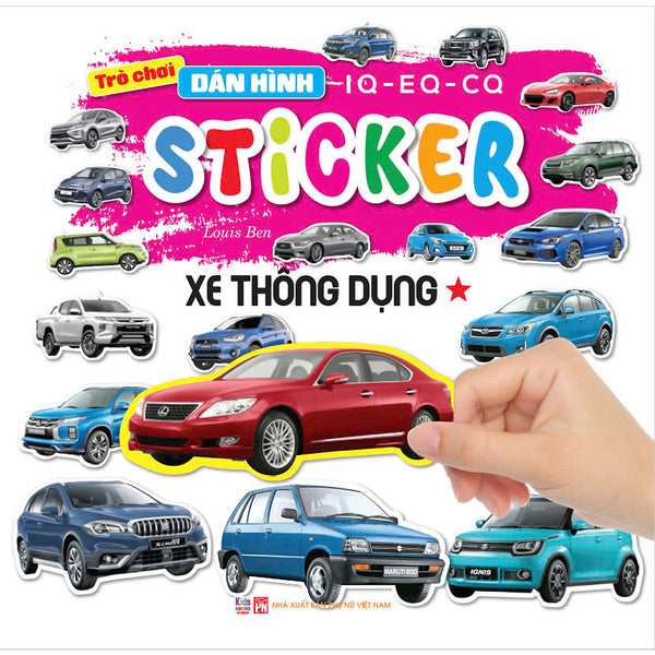 Trò Chơi Dán Hình Iq - Eq - Cq Sticker - Xe Thông Dụng - 1 Sao