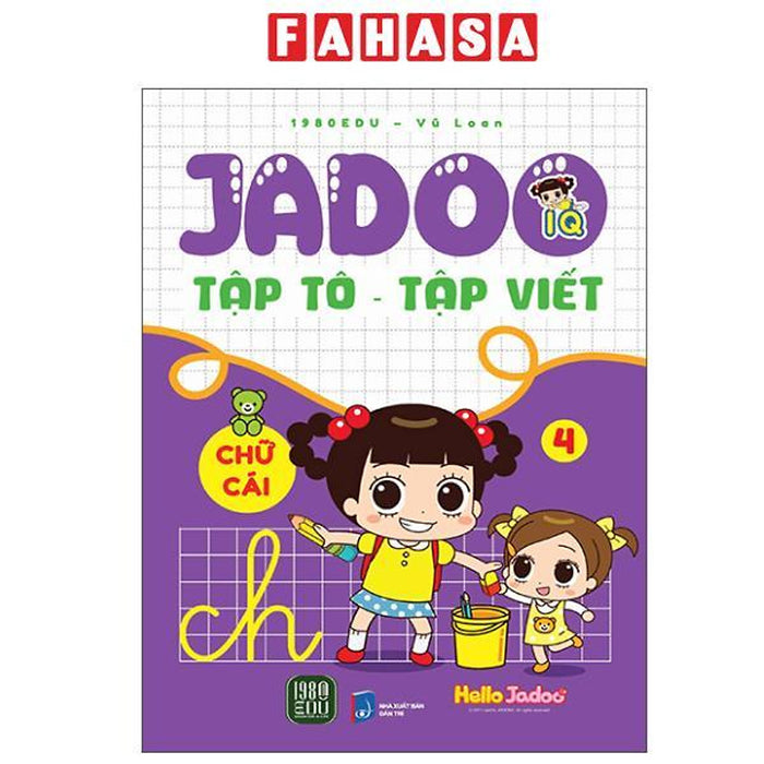 Sách - Jadoo Tập Tô-Tập Viết - Chữ Cái - Tập 4