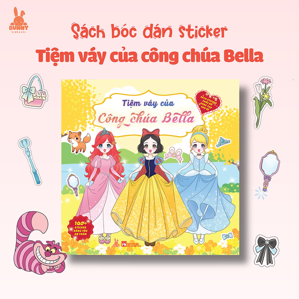 Bộ Sách Sticker Tiệm Váy Của Công Chúa - Sách Sticker Phối Đồ Sáng Tạo Cho Bé