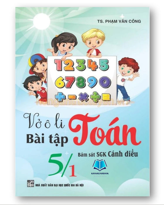 Sách - Vở Ô Li Bài Tập Toán 5 - Tập 1 + 2 (Bám Sát Sgk Cánh Diều)