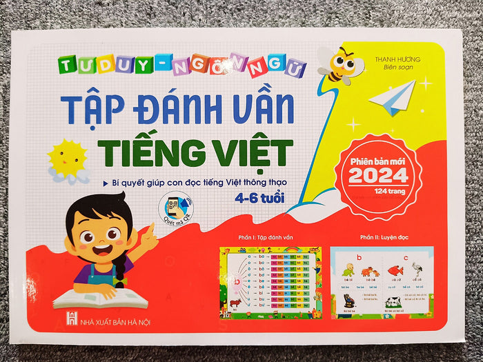 Sách- Tập Đánh Vần Tiếng Việt Cho Bé 4-6 Tuổi Theo Sơ Đồ Tư Duy Hành Trang Cho Bé Chuẩn Bị Vào Lớp 1 124 Trang Có Mã Qr