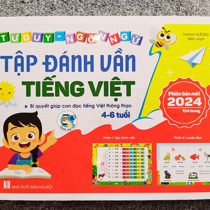 Sách- Tập Đánh Vần Tiếng Việt Cho Bé 4-6 Tuổi Theo Sơ Đồ Tư Duy Hành Trang Cho Bé Chuẩn Bị Vào Lớp 1 124 Trang Có Mã Qr