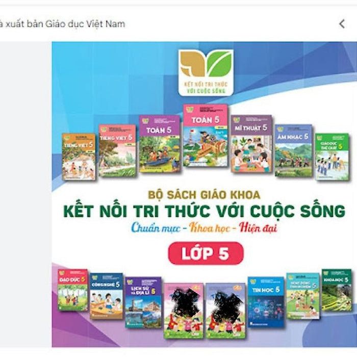 Bộ Sách Giáo Khoa Lớp 5- Kết Nối Tri Thức Với Cuộc Sống (13 Quyển- Kèm Bìa Nilong Bao Sách)
