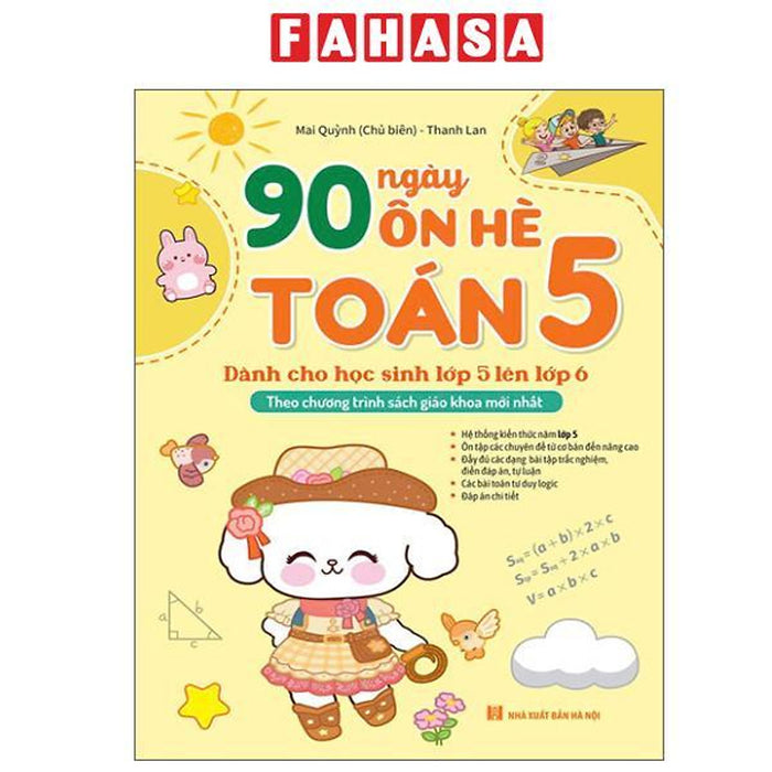 Sách - 90 Ngày Ôn Hè Toán 5 (Dành Cho Học Sinh Lớp 5 Lên Lớp 6)