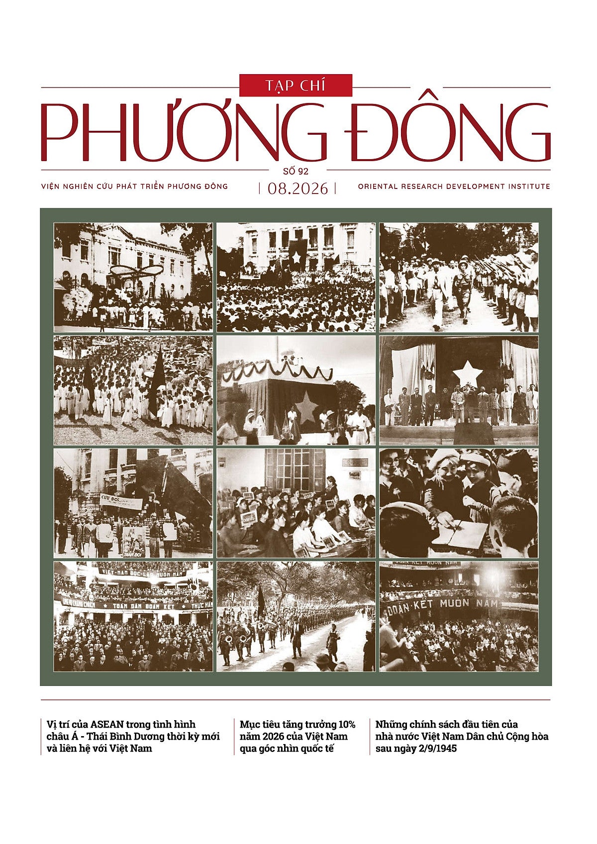 (Số 92) Tạp Chí Phương Đông 08/2026 – Viện Nghiên Cứu Phát Triển Phương Đông
