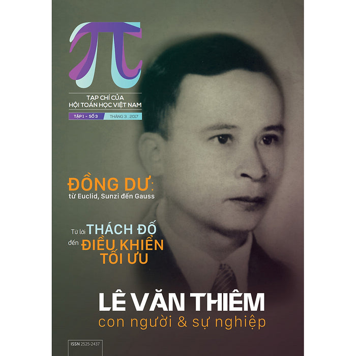 Tạp chí Pi - Hội Toán học Việt Nam/ Trọn bộ 12 số năm 2017