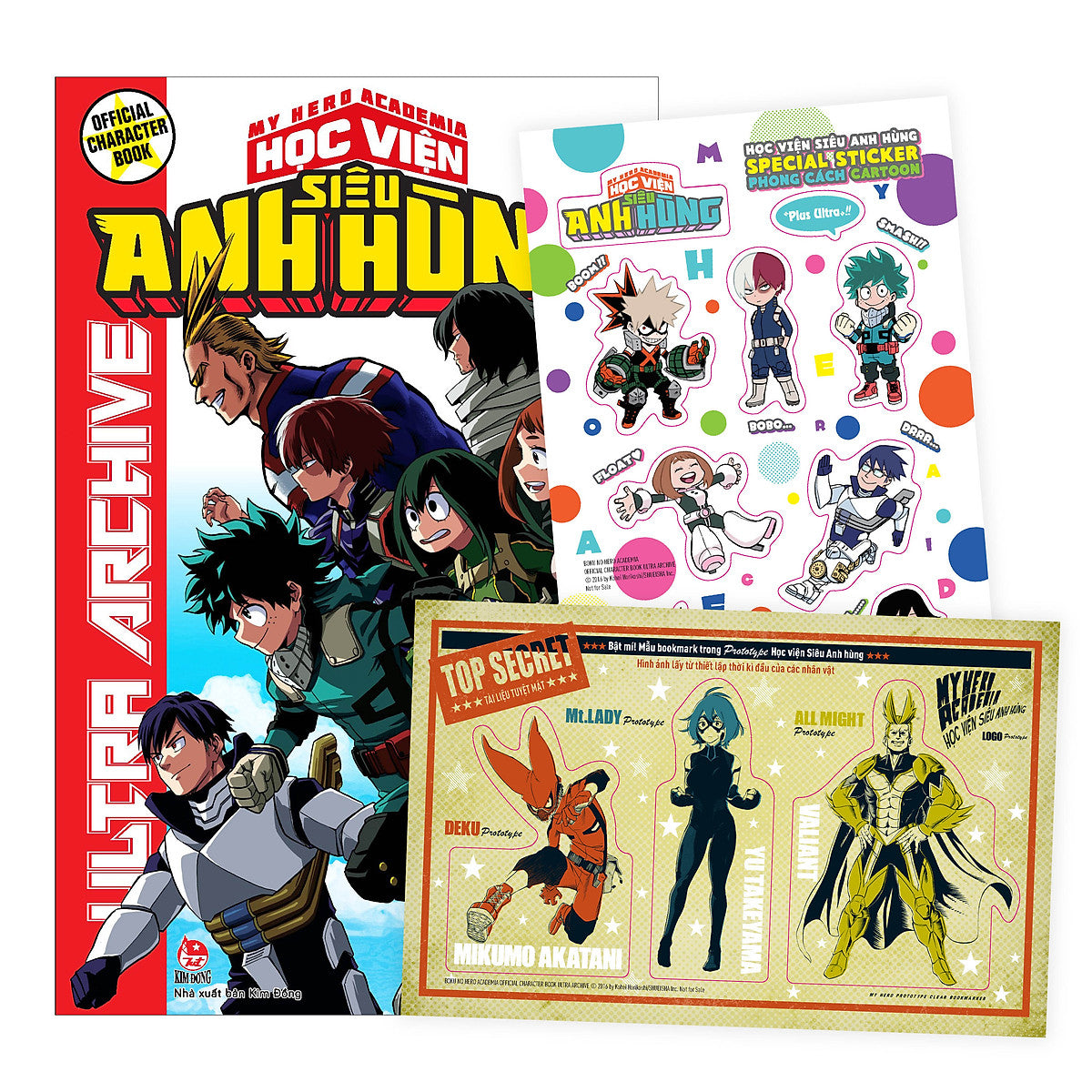 Sách Official Character Book - My Hero Academia - Học Viện Siêu Anh Hùng: Ultra Archive [Tặng Kèm Set Bookmark Pvc + Bảng Sticker]