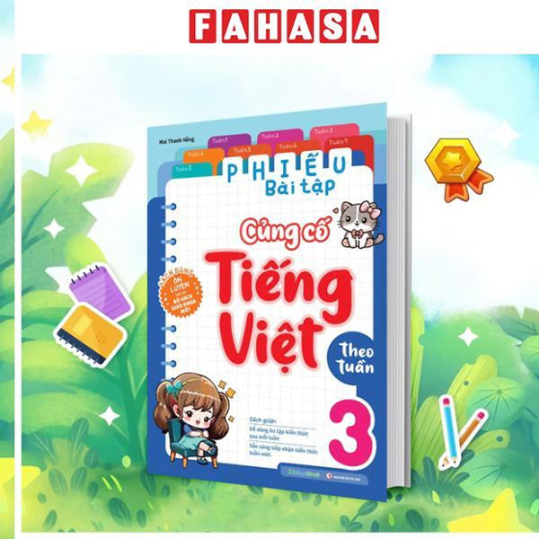 Sách - Phiếu Bài Tập Củng Cố Tiếng Việt Theo Tuần 3