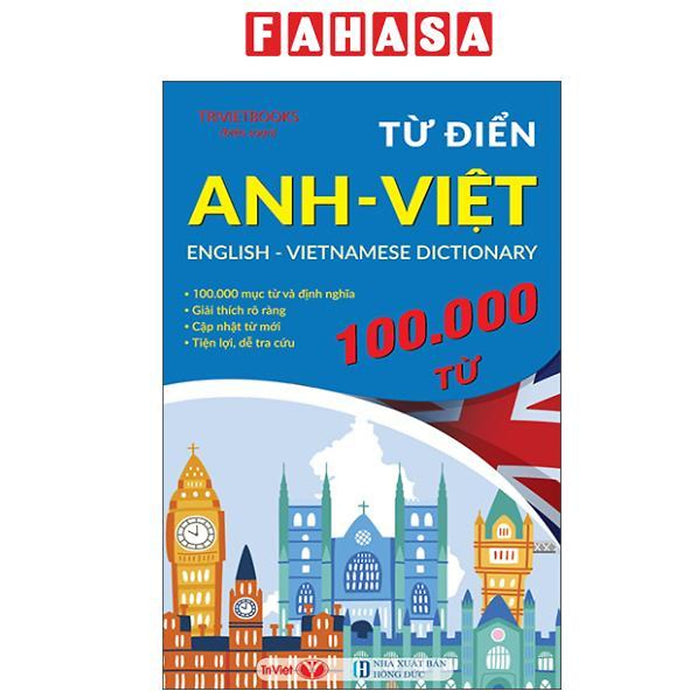 Sách - Từ Điển Anh-Việt - English-Vietnamese Dictionary - 100000 Từ
