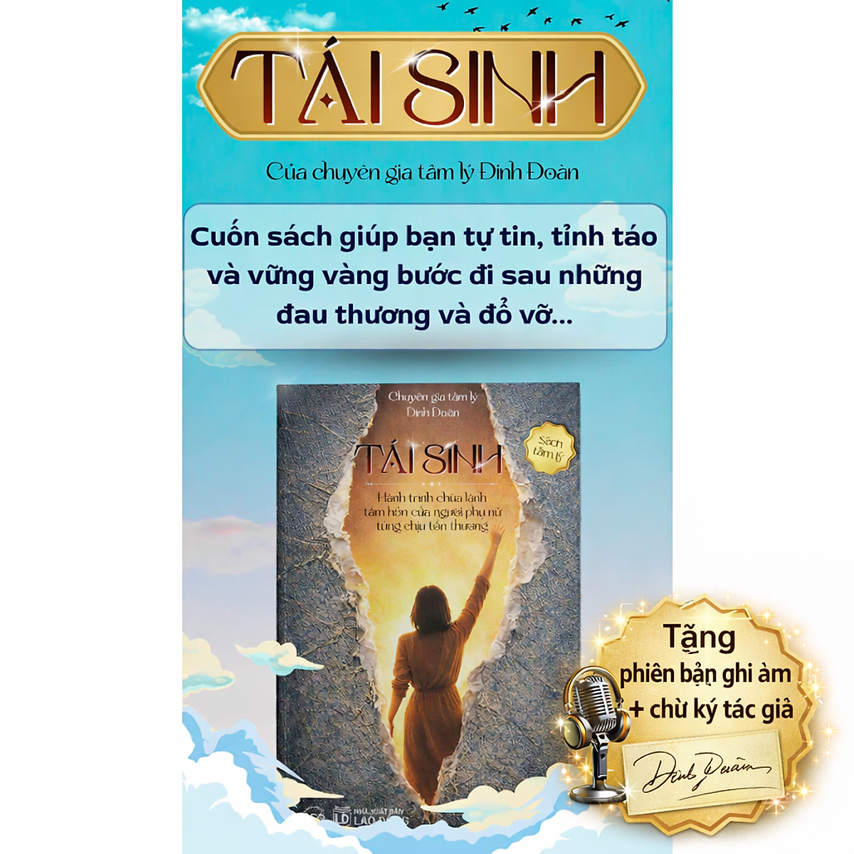 Sách Tái Sinh  - Tặng Kèm File Sách Nói + Chữ Ký Tác Giả Đinh Đoàn