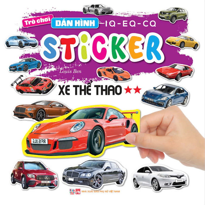 Trò Chơi Dán Hình Iq - Eq - Cq Sticker - Xe Thể Thao - 2 Sao