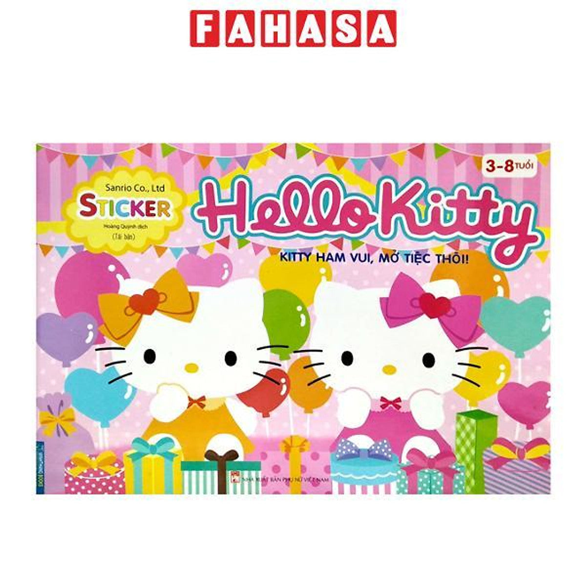 Sách - Sticker - Hello Kitty - Kitty Ham Vui, Mở Tiệc Thôi (3-8 Tuổi) (Tái Bản 2023)