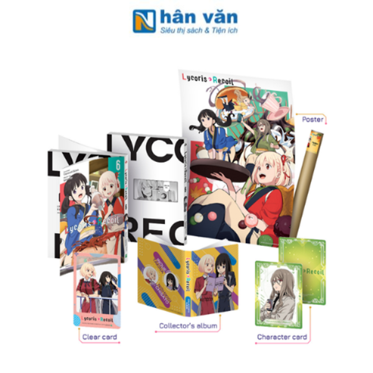 Truyện - Lycoris Recoil - Tập 6 - Bản Sưu Tầm - Tặng Kèm Character Card + Collector'S Album + Clear Card + Poster