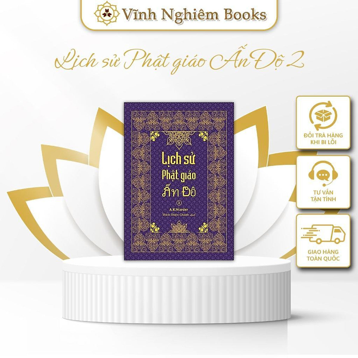 Sách - Lịch Sử Phật Giáo Ấn Độ 2 - Tổng Tập Lịch Sử Phật Giáo Ấn Độ - Tập 4 - Vĩnh Nghiêm Books