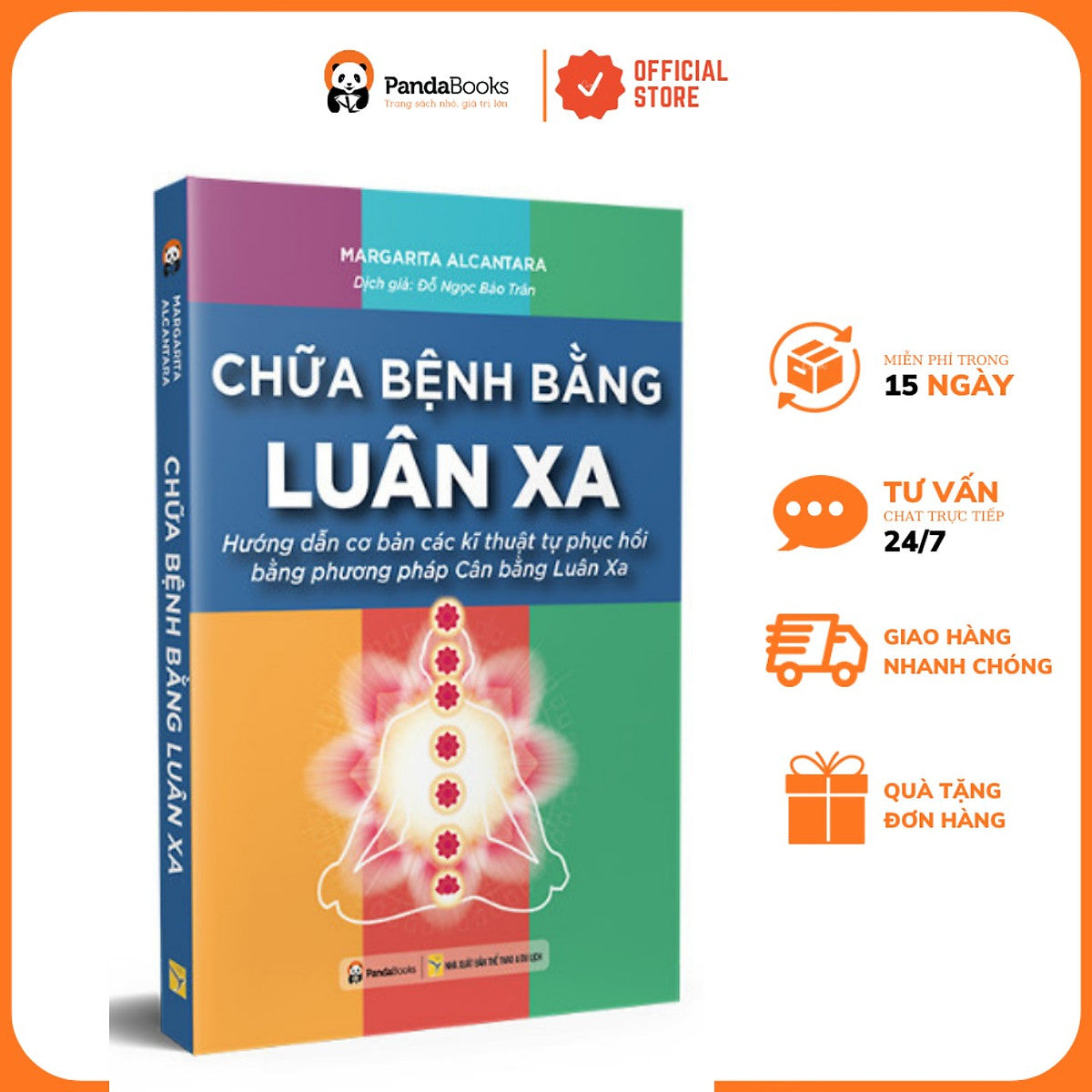 Sách Pandabooks Chữa Bệnh Bằng Luân Xa