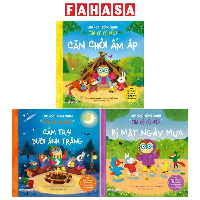 Sách - Bộ Sách Lớp Học Rừng Xanh Của Cô Cú Mèo - Căn Chòi Ấm Áp + Bí Mật Ngày Mưa + Cắm Trại Dưới Ánh Trăng (Bộ 3 Cuốn)