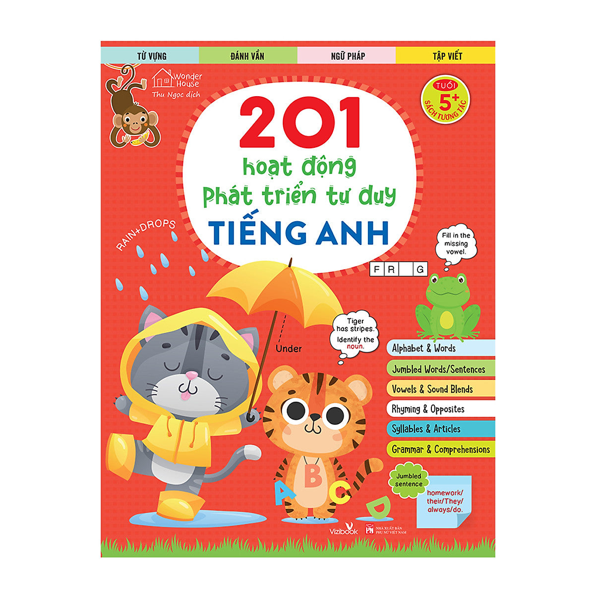 Sách Cho Bé - 201 Hoạt Động Phát Triển Tư Duy - Tiếng Anh - Sách Tương Tác - Dành Cho Trẻ Từ 5 Tuổi