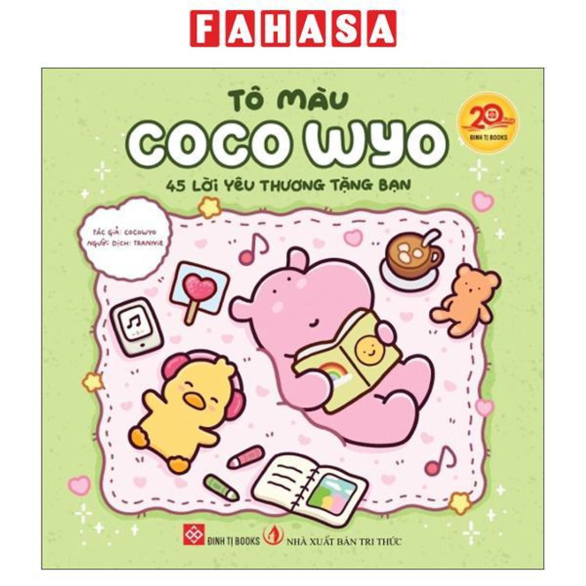 Sách - Tô Màu Coco Wyo - 45 Lời Yêu Thương Tặng Bạn