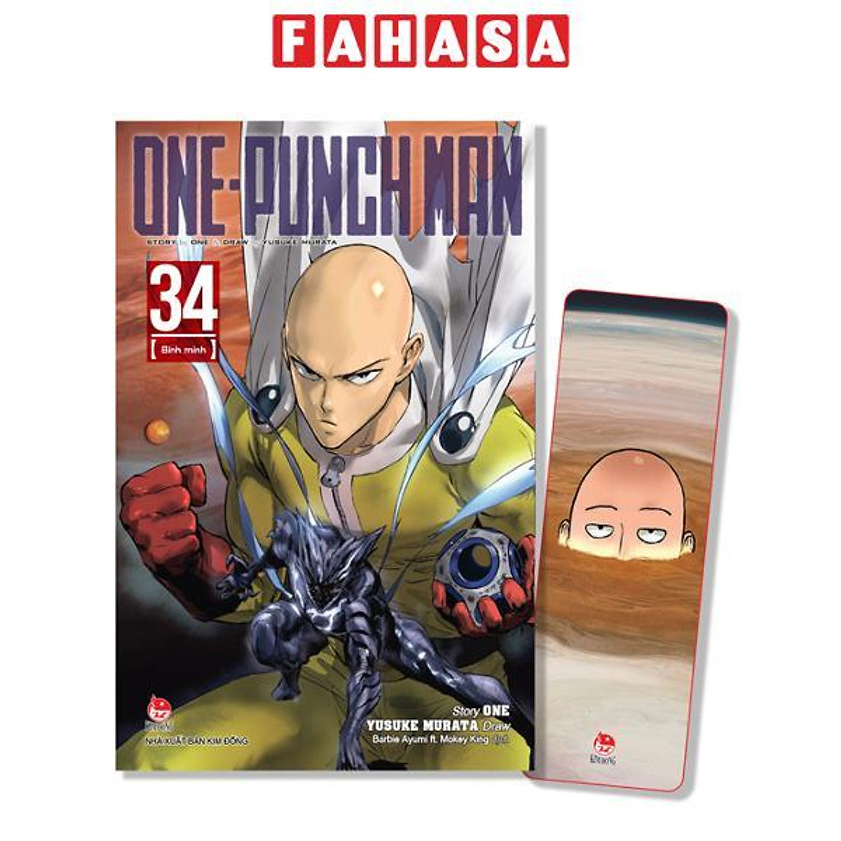 Sách - One-Punch Man - Tập 34 - Bình Minh - Tặng Kèm Bookmark