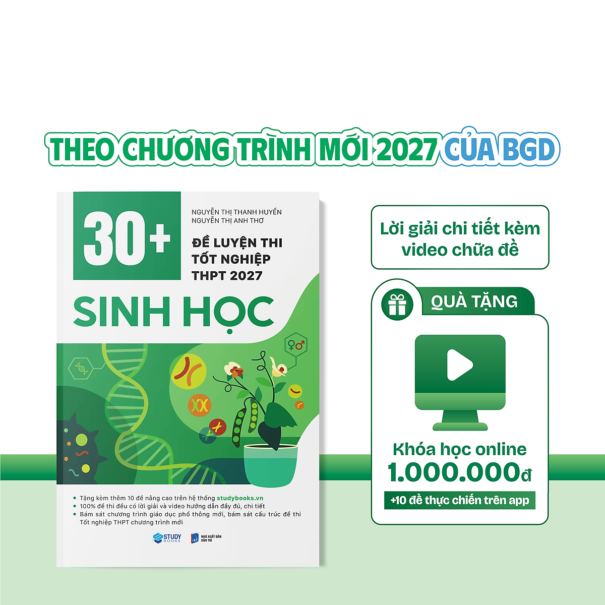 30+ Đề Luyện Thi Tốt Nghiệp Thpt 2027 Sinh Học + Tặng Khóa Học Trị Giá 1 Triệu - Bản Quyền
