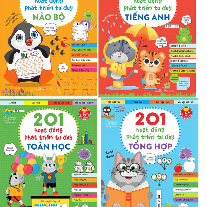 Sách 201 Hoạt Động Phát Triển Tư Duy (Bộ 4 Cuốn)