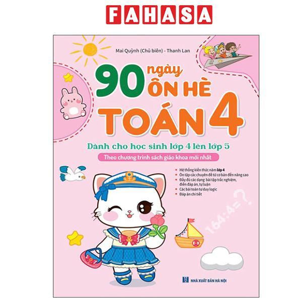Sách - 90 Ngày Ôn Hè Toán 4 - Dành Cho Học Sinh Lớp 4 Lên Lớp 5