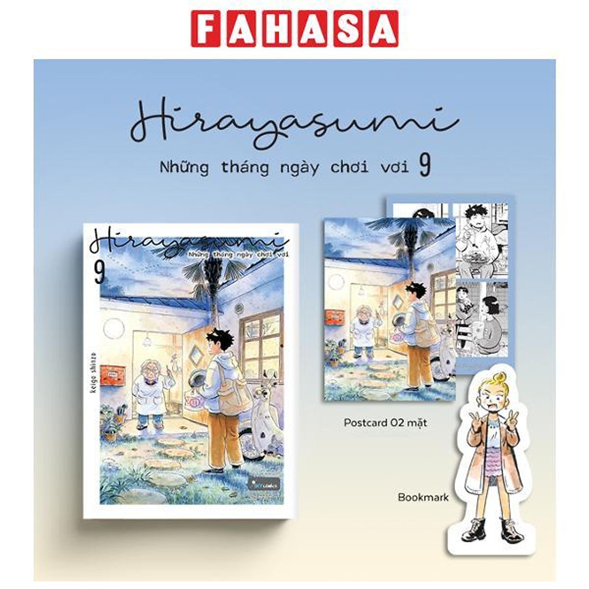 Sách - Hirayasumi - Những Tháng Ngày Chơi Vơi - Tập 9 - Tặng Kèm Bookmark Nhân Vật + Postcard Bồi Cứng