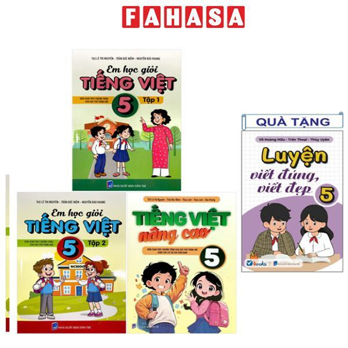 Sách - Bộ Sách Em Học Giỏi Tiếng Việt 5 (Bộ 3 Cuốn) - Tặng Kèm Sách Luyện Viết Đúng, Viết Đẹp 5